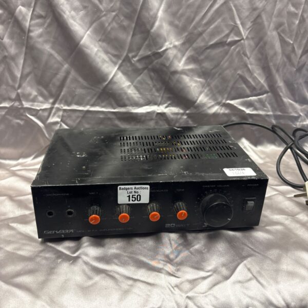 Vintage Gennexa MPA-31 PA amplifier with controls visible.
