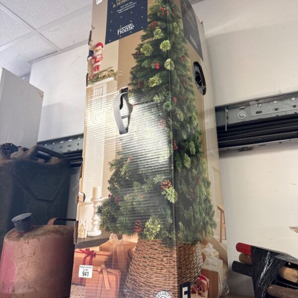 George Home 6ft pine cone and berry artificial Christmas tree.