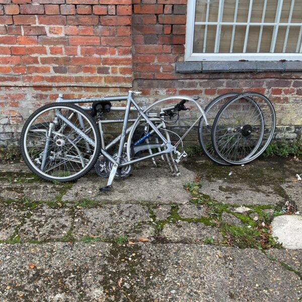 Giant bike frames and wheels for restoration projects.