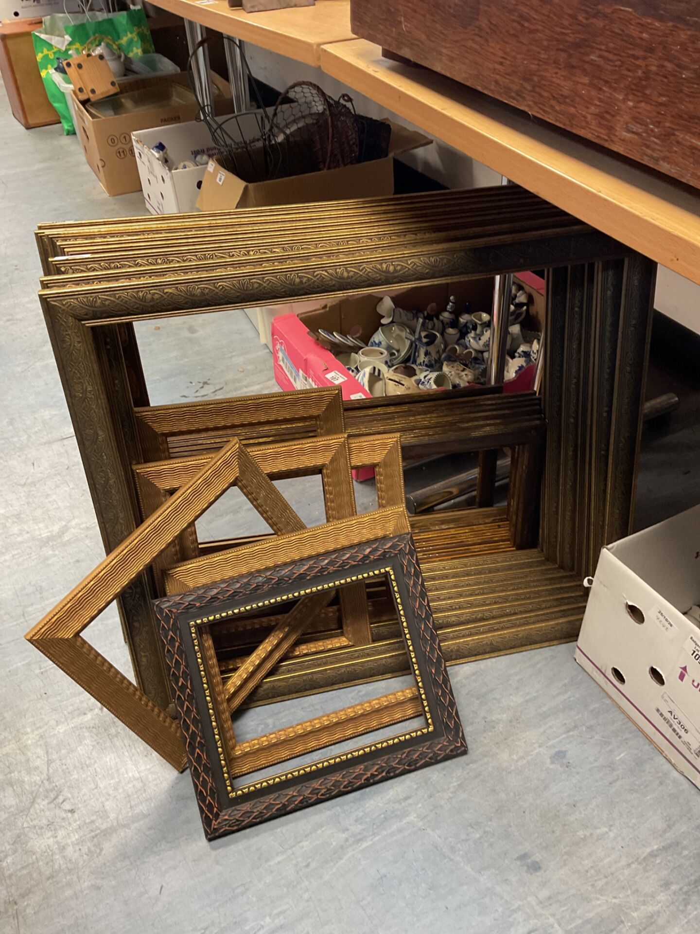 108 Large lot of various sized picture frames