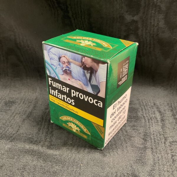 Vintage Golden Virginia tobacco box with five 50g pouches.