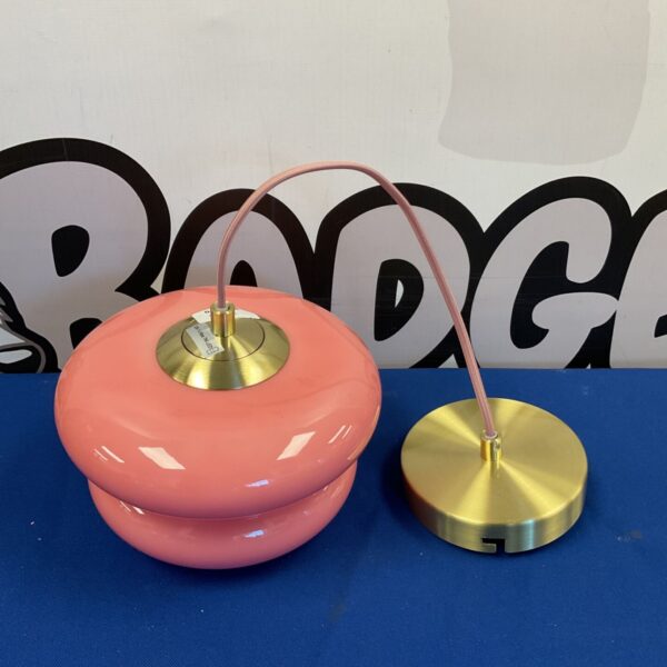 Vintage Habitat Ping pendant light with frosted glass shade.