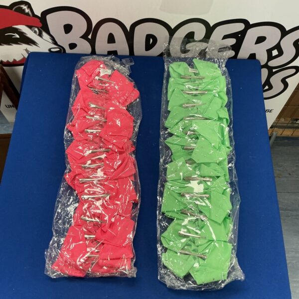 Colorful hair ribbon packs, vintage hair accessories.