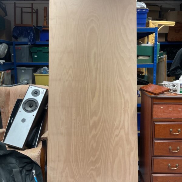Howdens solid core FD60 door 7 foot by 3 foot, pale veneer, standing upright