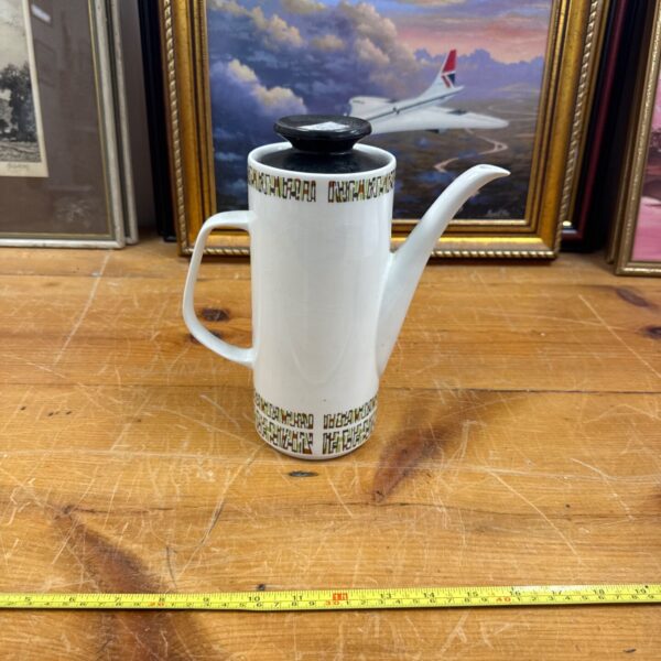 Vintage J & G Meakin 1950s coffee pot with lid, studio pottery.