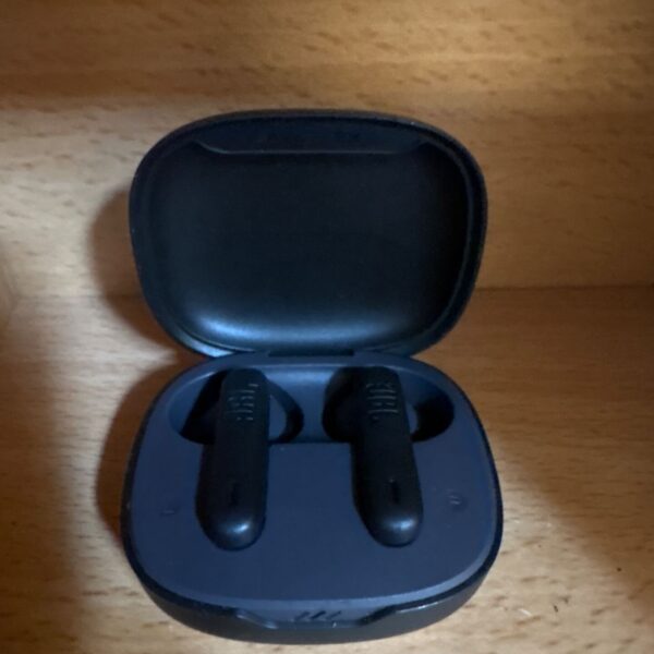 JBL Wave Flex 2 headphones in charging case, wireless earbuds.