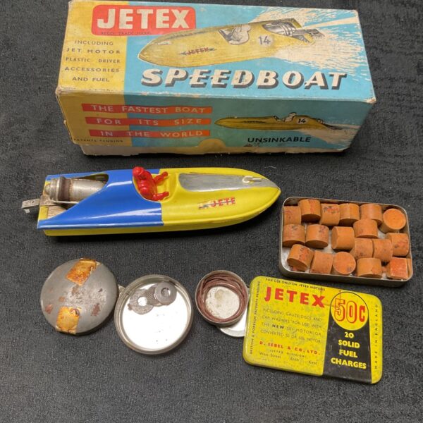 Vintage Jetex Speedboat in original box with fuel tablets.