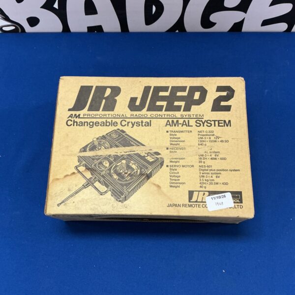 Vintage JR Jeep 2 radio control system with AM transmitter.