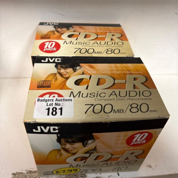 JVC CD-R Music Audio 10-pack of blank recordable discs.