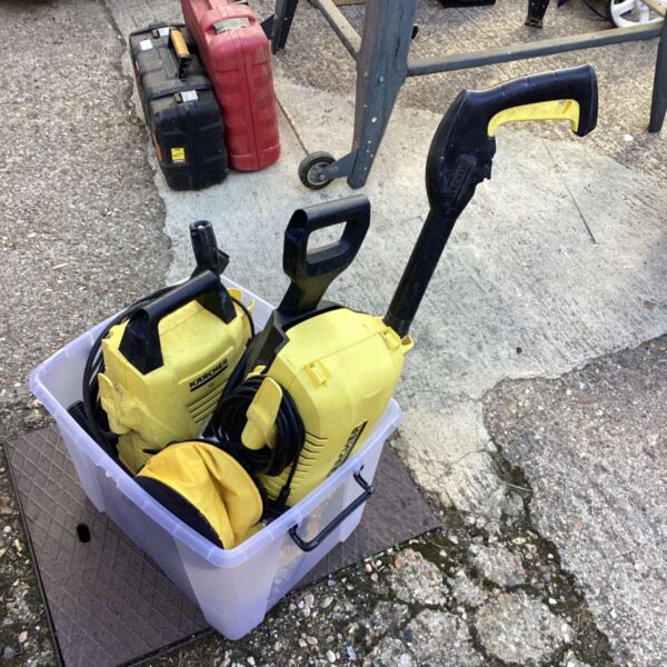Box of Karcher power washer parts for repair or DIY.