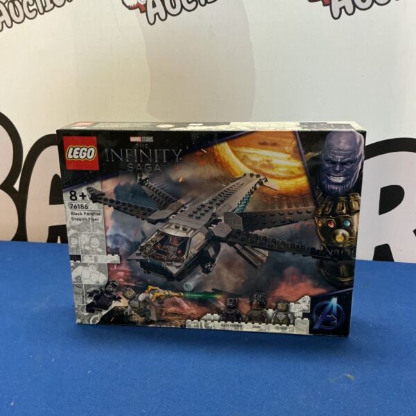 Sealed Lego Avengers Black Panther Dragon Flyer set 76186 in box.