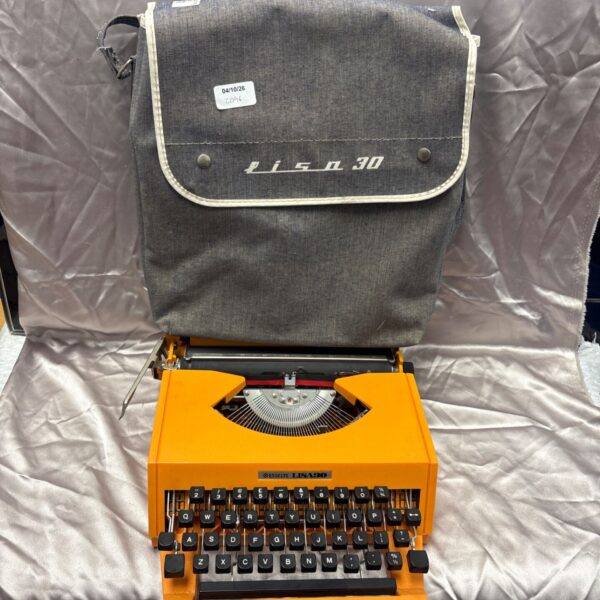 Vintage Lisa30 manual typewriter in its original carrying case.