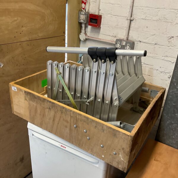 Used loft hatch kit with aluminium folding ladder for attic access.