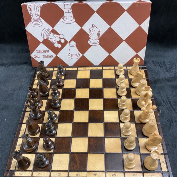 Hand made wooden chess set
