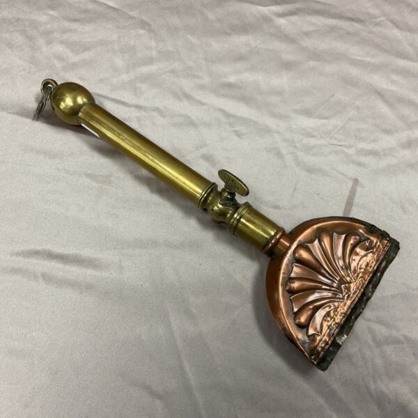 Antique g beaking Victorian copper & brass horse hair singeing tool