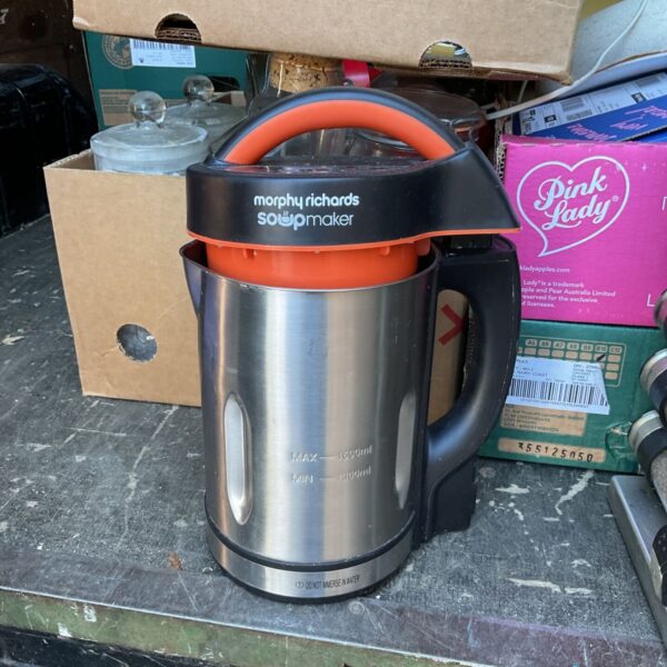 Stainless steel Morphy Richards soup maker for homemade soups.