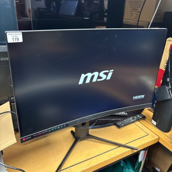 MSI Optix MAG 165Hz curved gaming monitor with black stand