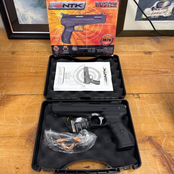 Ntk Buster .22 calibre air pistol in its case.