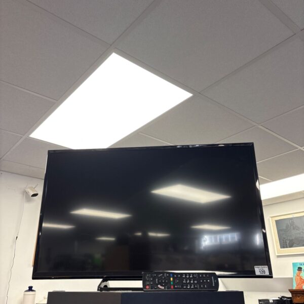 Panasonic 32 inch LED television with remote control.