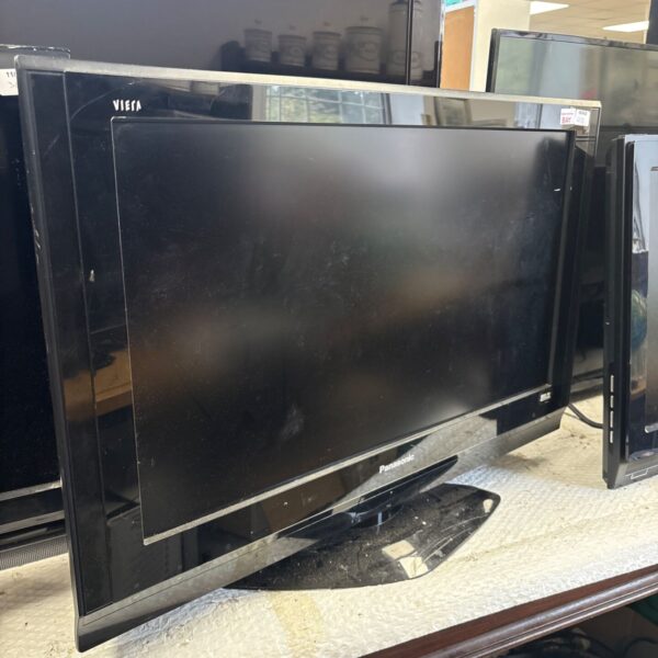 Black Panasonic Viera 32 inch flat screen television.