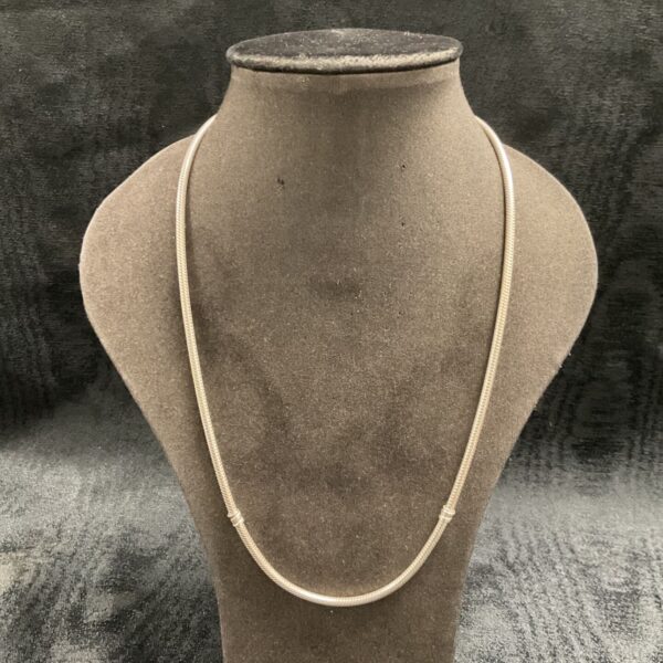 Pandora silver necklace, a 38 inch sterling silver chain.