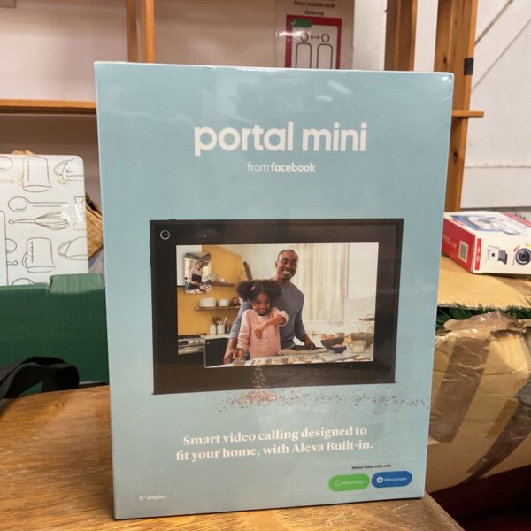 Sealed Facebook Portal Mini smart video calling display in box