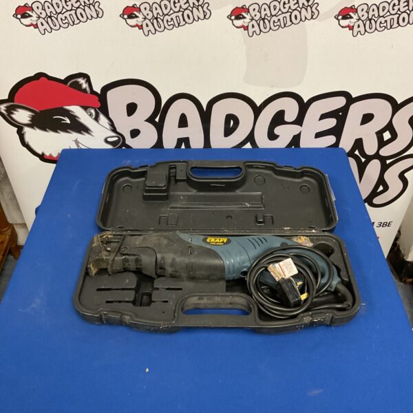 Used Powercraft PRS-600D omni saw in a carry case.