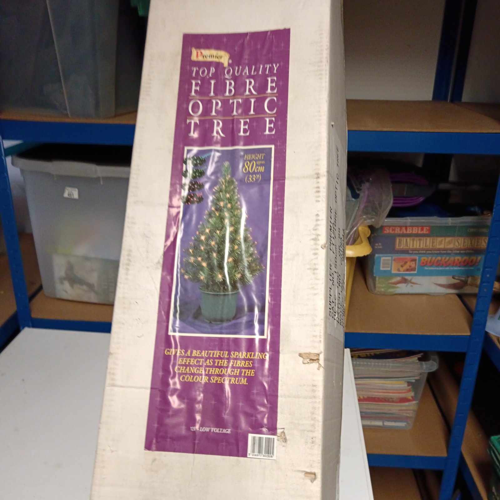 Premier 80cm fibre optic Christmas tree in original packaging.