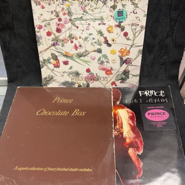 Limited edition Prince albums including Chocolate Box and Black Album.