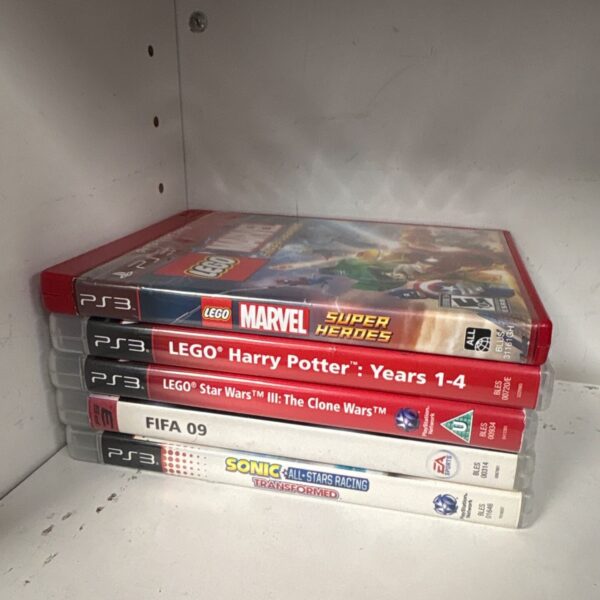 PlayStation 3 games lot including LEGO Battles, Star Wars and FIFA.