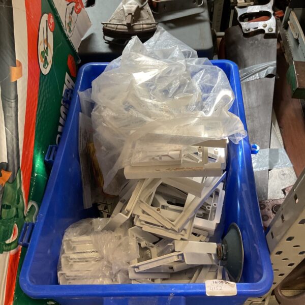Box of PVC surface mounting electrical pattresses for wiring.