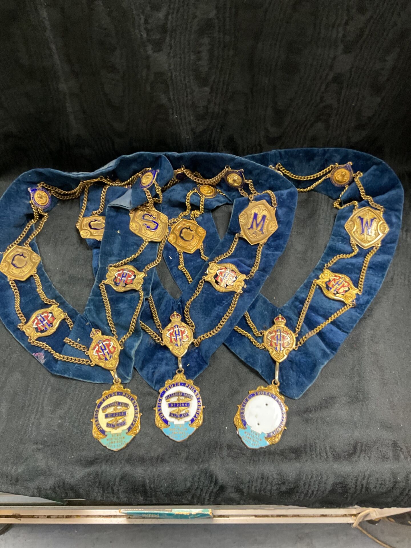 747 Three Vintage R.A.O.B Ceremonial Collars