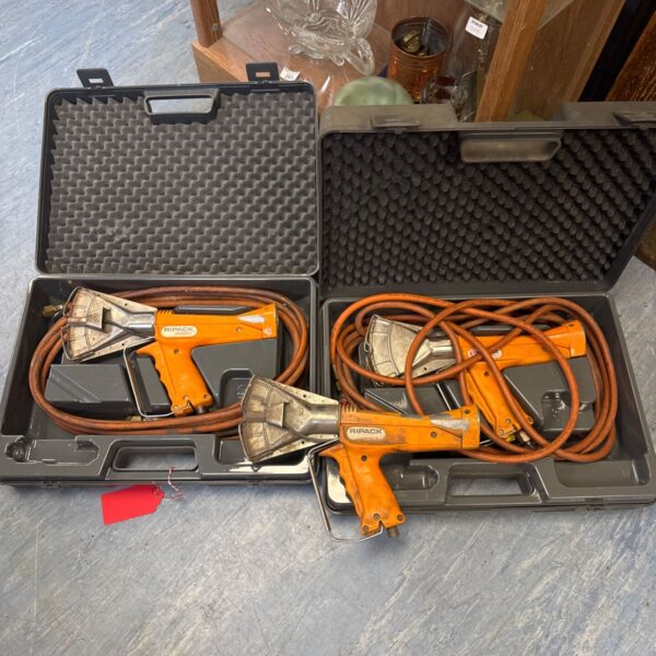 Lot of three Ripack 2000 gas heat guns in cases.