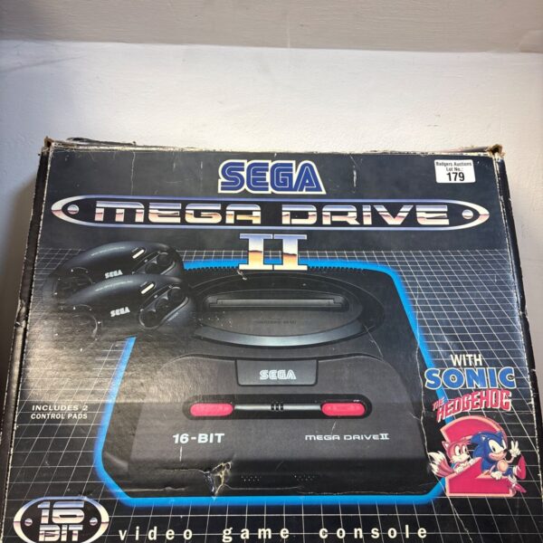 Boxed Sega Mega Drive II 16-bit video game console packaging