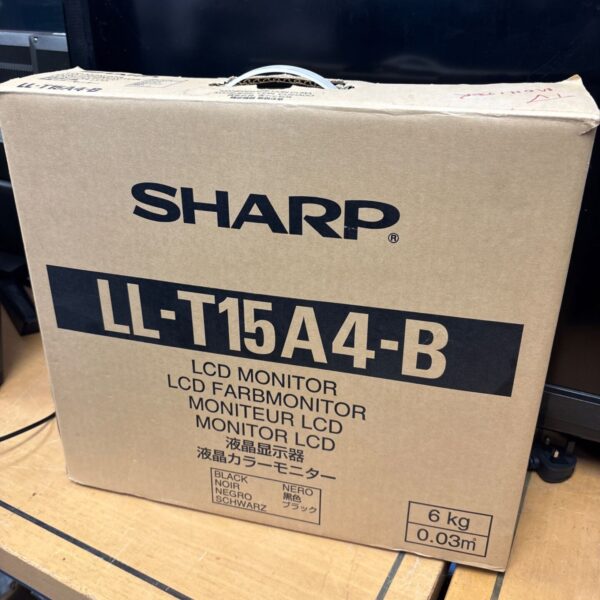Boxed Sharp LL-T15A4-B LCD monitor, vintage computer display.