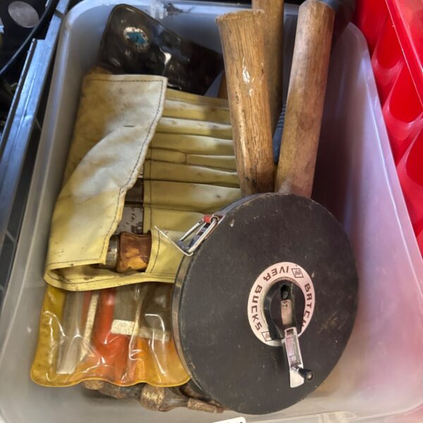 Iver Bucks tape measure in a shed clearance lot of tools.