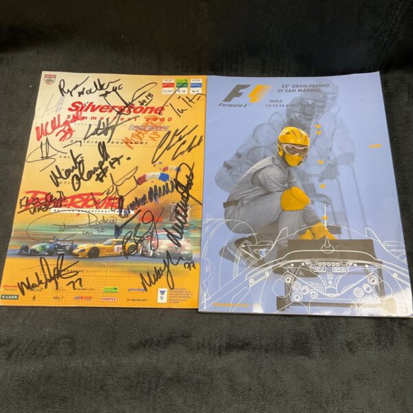 Silverstone 2000 Formula 1 programme with numerous autographs.