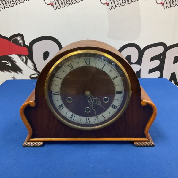 Vintage Smiths mantle clock with presentation plaque.