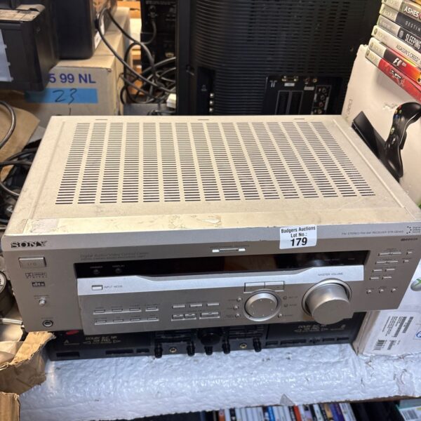 Vintage Sony STR-DE445 stereo receiver in black.