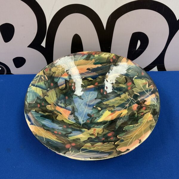Sophie MacCarthy studio pottery bowl with hand-painted ivy and berry pattern