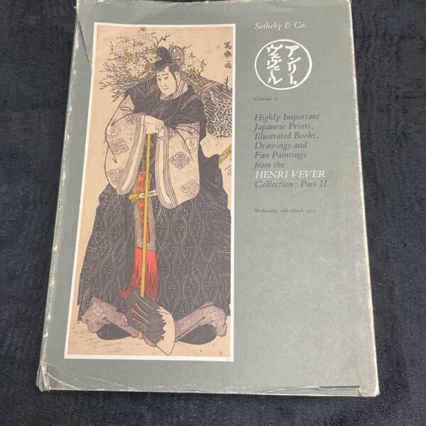 Sotheby & Co. Henri Vever Collection Part II catalogue cover with Japanese print