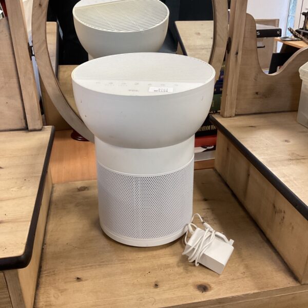 White TCL air purifier with slatted top and perforated cylindrical body