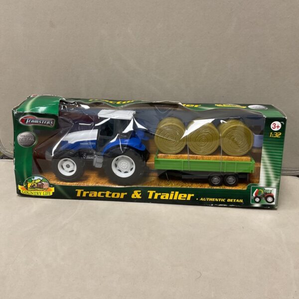 Teamsters Country Life tractor and trailer toy.