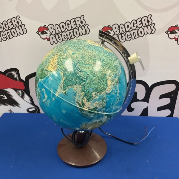 Vintage illuminated world globe by Tecnodidattica ligure.
