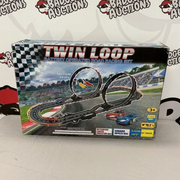 Vintage twin loop road racing set packaging.