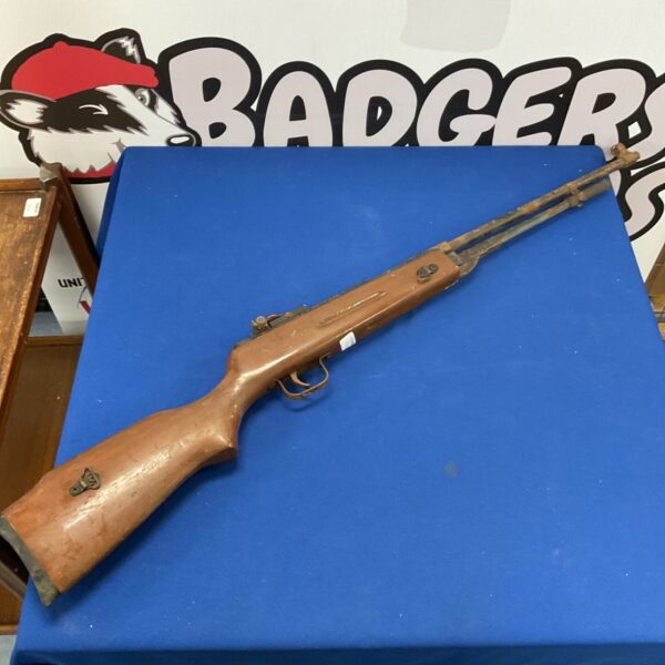 Vintage lever-action air rifle for restoration and collecting.