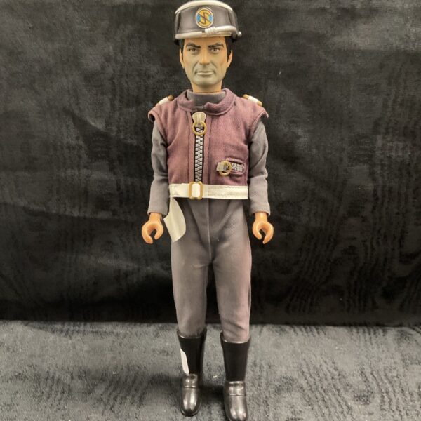 Vintage Captain Black 12 inch talking figure from Captain Scarlet and the Mysterons