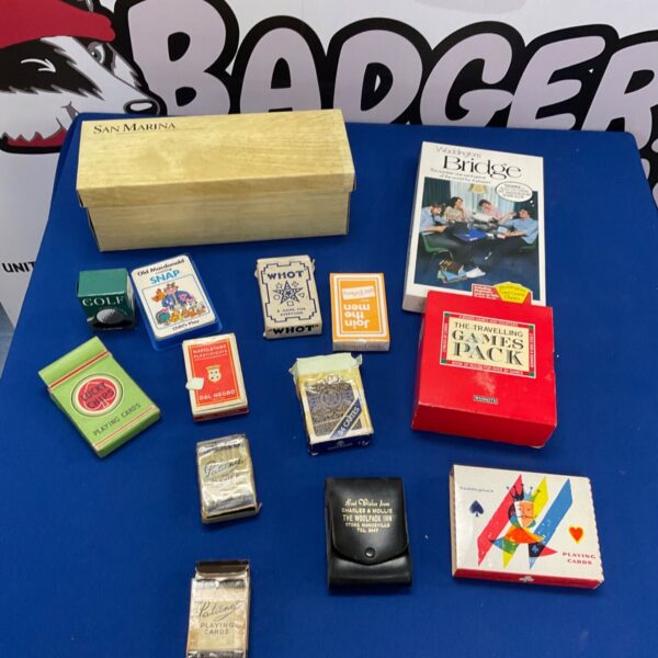 Vintage card and board games collection including Bridge and Whot.