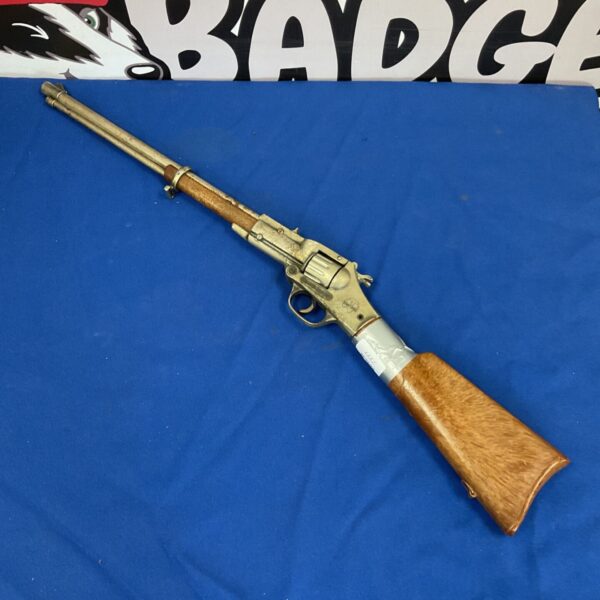 Vintage Coibei Marines Invader cap gun rifle, detailed plastic stock.