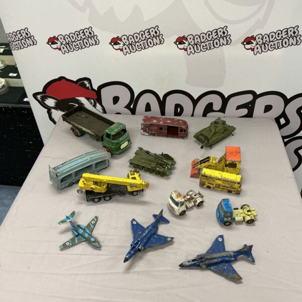 Vintage diecast toy collection featuring Triang and Dinky models.